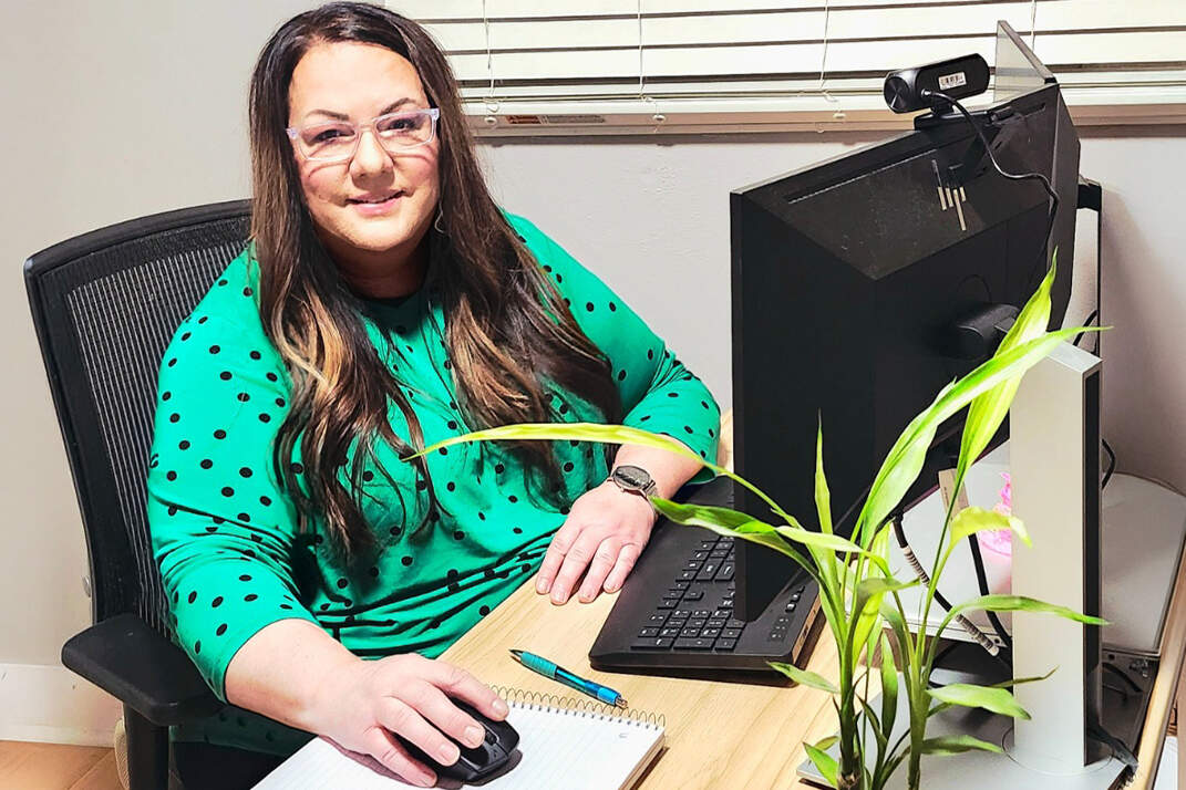 Julie Pulvermacher at her desk